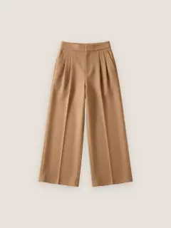 Weite Hose in Camel